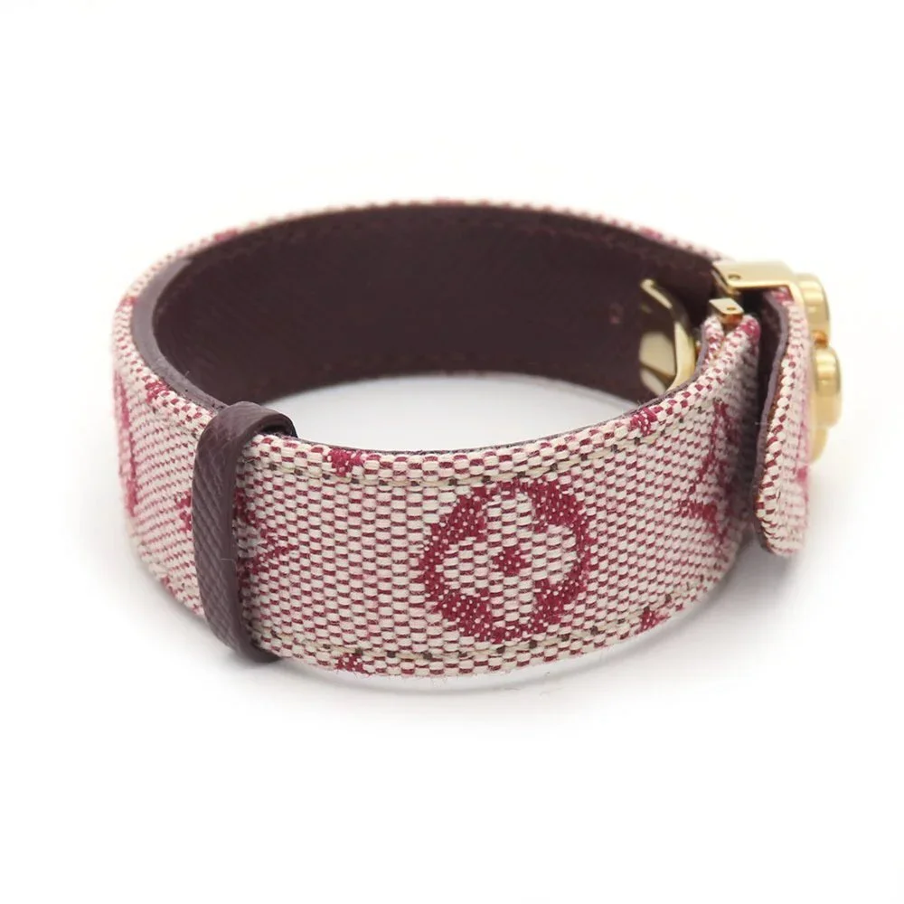 LOUIS VUITTON Pink Monogram Charm Bracelet